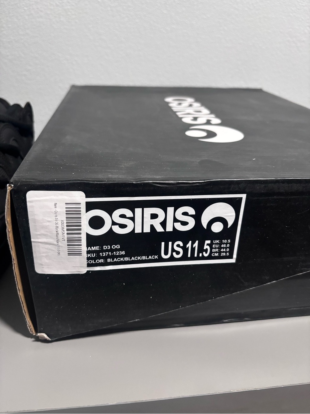 D3 OG Osiris all black Mens Size 11.5 - Picture 5 of 6